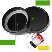 60 Pcs Multipurpose Mason Jar Plastic Lids (70mm) with Rubber Seal - Perfect for Regular Mouth Canning Jars
