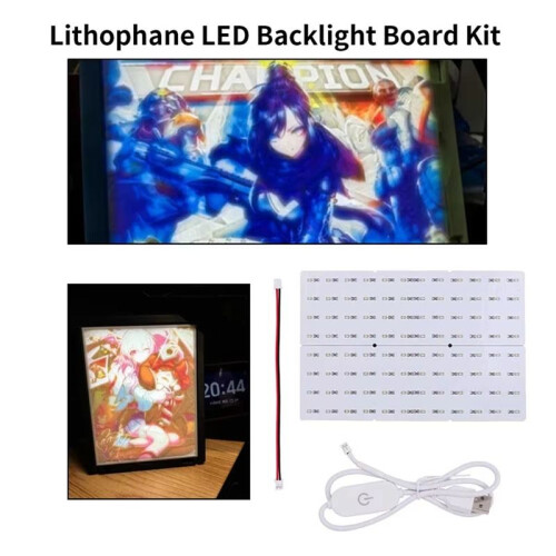 For  Lithophane Led Panel CMYK LED Backlight Board PLA Basic CMYK Lithophane Bundle 3D Print Lithophane 1