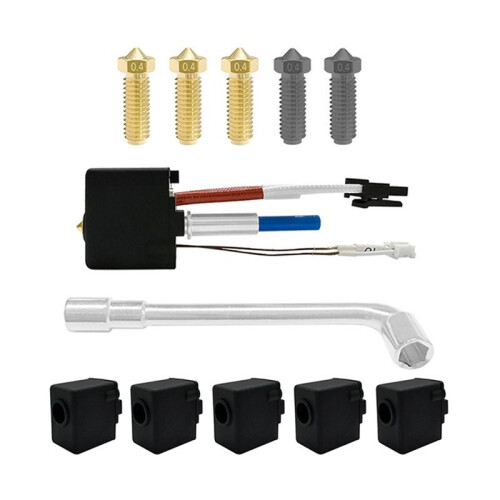 For  Kobra 2 Hotend Replacement Kit Includes Throat Nozzle Thermistor Heat Block 3D Printer Accessories