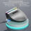Ergonomic RGB Wireless Vertical Mouse USB Optical Mouse Rechargeable  Mouse for Desktop/Laptop/PC 3