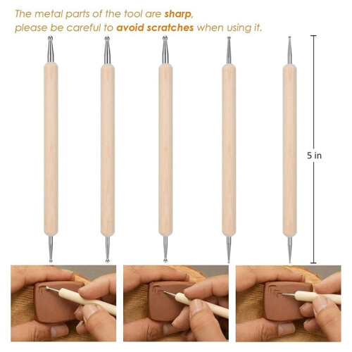 Clay Tools Kit, 28pcs Air Dry Clay Tools for Pottery Polymer Clay Sculpting Tool Kit 2