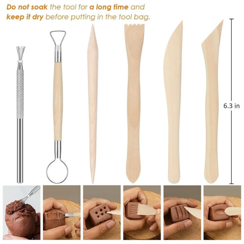 Clay Tools Kit, 28pcs Air Dry Clay Tools for Pottery Polymer Clay Sculpting Tool Kit 1
