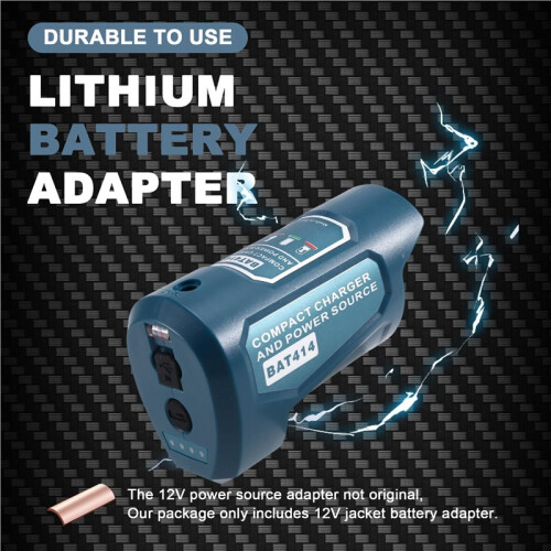 Battery Adapter for  10.8V 12V Lithium Battery Electric Power Tool USB Type-C Power Connector Charger Charging 2