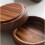 Walnut Plate Solid Wood Round Dessert Plate  Japanese Tableware Stackable Dessert Wooden Tray Tea Tray A 10