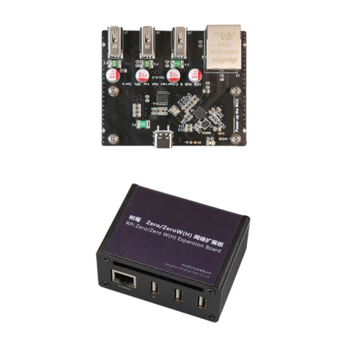 RPi0-3U1ETH for Raspberry Pi Zero Expansion Board with Case Kit 100Mbps Ethernet Port with 3XUSB 2.0  Riser Card