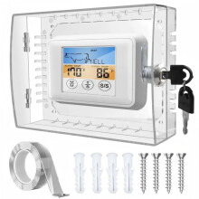 Thermostat Lock Box with Key, for Thermostat Wall, AC Lock Box Cover with Key Fits Thermostats 5In Hx7In W or Smaller