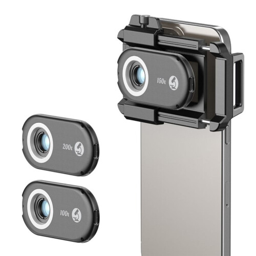 3-in-1 Phone Microscope Lens 100X/150X/200X with LED Light for Android/for