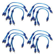 12 Stk. Audio-Anschluss für 1 Cinch-Buchse Auf 2 Cinch-Adapter-Verteilerkabel