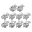 Rectangle Pieghevole Armadio Porta Cerniera Hardware 1.5 Pollice 50 Pezzi 1