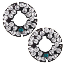 2X CCTV Camera 10Mil 90 Degree Red 5mm 24 LED Bulb IR Infrared Lamp Board
