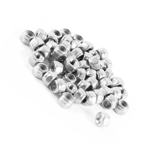 100 Pcs 304Hc Stainless Steel Hardware Hex Locknut M2 A2-70 2