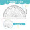 100 Pack Plastic Protractors Bulk Set for Angle Measurement, 4 Inches, Clear 180 Degrees 6