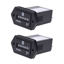 2X AC100-250V Electromechanical Hour Meter Counter