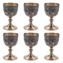 6X Classical Modello per Intaglio Nel Vetro Da Vino Nel Rame Fatto Un Mano con Calice Da Vino Nel Metallo