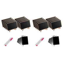 Chalkboard Label Schilder, 20 Pack Gerahmte Staffelei Ständer Holz Tafel für Buffet Essen Schilder, Hochzeit Tisch Karten