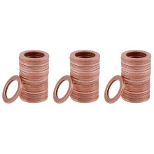 60 Stueck 12mm x 18mm x 1.5mm Kupfer Unterlegscheibe Ringeinfueger Dicht