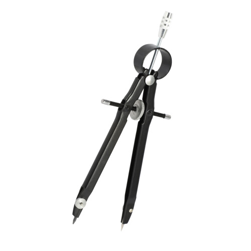 3X Professional Compass, Compass Geometry Set with Lock, Math and Precision Compass, Metal and Durable for Solid (Black) 1