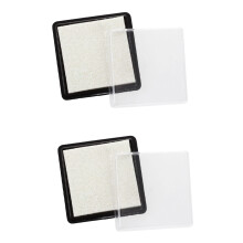 2X Stempelkissen Stempel-Kissen Hochzeit Brief Dokument Weiss