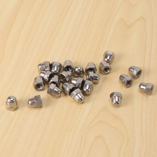 M6 Thread Dia Dome  304 Stainless Steel Cap Acorn Hex Nuts 40Pcs 1