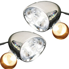 2pièces 4 pouce VÉLo de Moto Chrome Bullet Phare Phare Brouillard Ampoule