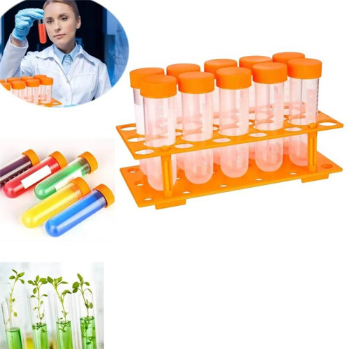 Kids Plastic Test Tubes Droppers Learning Education Primary Science Test Tubes and Holes Holder Rack 2