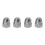 M6 Thread Dia Dome  304 Stainless Steel Cap Acorn Hex Nuts 40Pcs 7