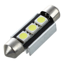 4X SMD LED Feston 39 mm CANBUS C5W 12V 3 Potencia SMD Placa de Matricula Y Luz de Lectura - para Serie 3 Serie 5 Serie 7 E34 E36 E38 E39 E46 E60