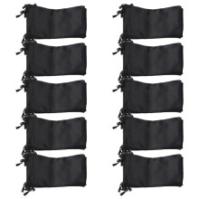 100 Black Sunglasses Eyeglasses Cloth Pouch Bag 7.1X3.5 inch HOT