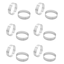 48x Circolare in Acciaio Inossidabile Poroso Crostata Torre Inferiore Torta Torta Muffa Strumenti 8 cm