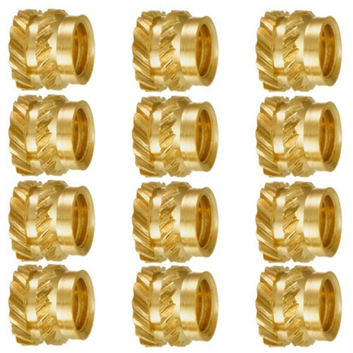 200Pcs M3 Thread Knurled Brass Threaded Heat Set Heat Resistant Insert Embedment Nut,M3X5X4,for 3D Printer Voron 2.4 Etc 1