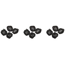 Hotel Waitress Elastic Nylon Black Snood Net Ballet Bun Hair Covers Ornament 12 Pcs