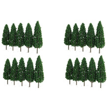 20Pcs Pine Trees 1:25 Model Train Railway Building Green Model Tree for O G Scale 1/25 Railroad Layout Diorama Scenery