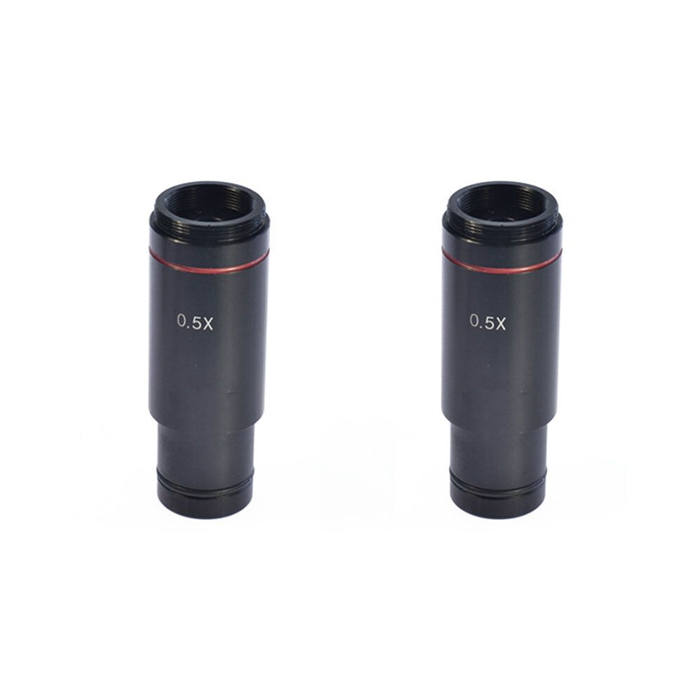 2Pcs 0.5X C Mount Microscope Adapter 23.2Mm Electronic Eyepiece Reduction Lens 0.5X Microscope Relay Lens 6033217059640