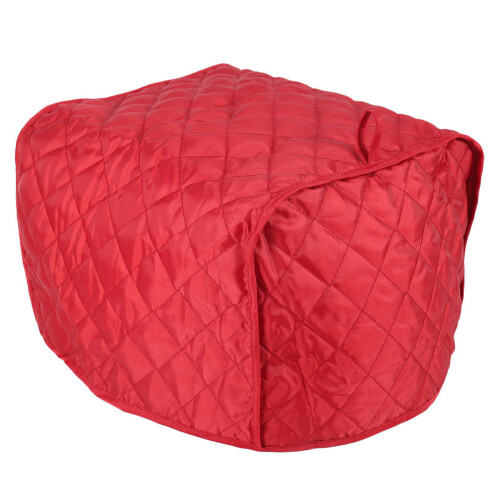 2X Polyester Quilted Four Slice Toaster Appliance Dust-Proof Cover (Red) 1