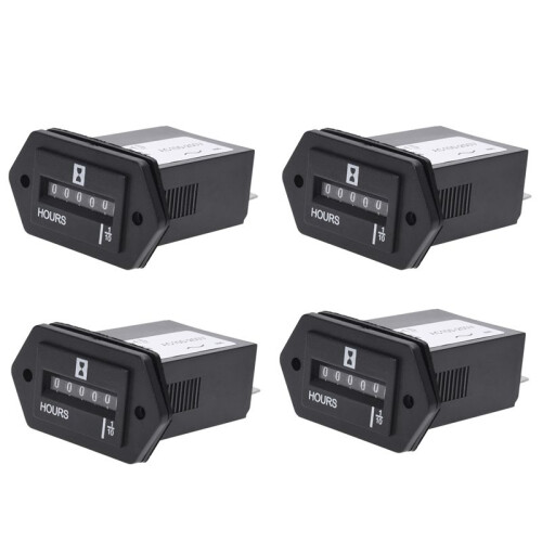 4X AC100-250V Compteur Horaire Electromecanique