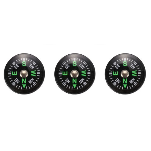 3X Oil Filled Button Compass - Ultra Compact 20mm -  SAS Survival Bushcraft