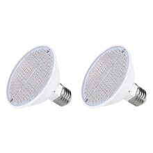 2X E27 300LEDs Plant Grow Lamp LED Full Spectrum Growth Light Bulbs Seedling Flower Phyto Lamp
