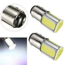 8 x 1157 BAY15D COB LED Car Parking Light Brake Light Flashing Tail Light 12V White