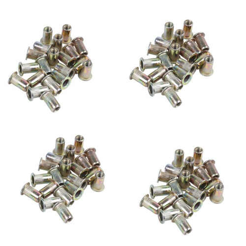 80Pcs Flat  Metric Steel M5 Blind Insert Rivet Nut
