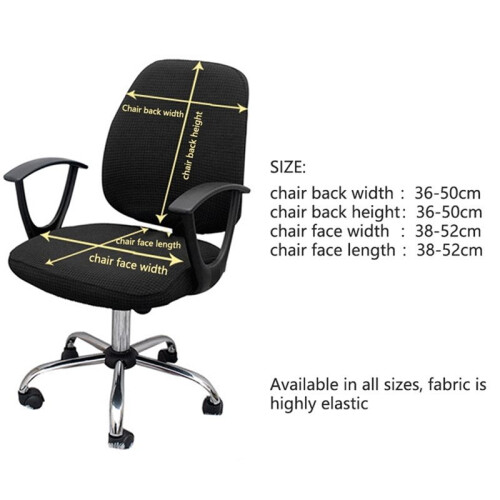 2X Corn Check Split Chair Covers Office Home Computer Chair Cover Armrest Elastic  Cover 1
