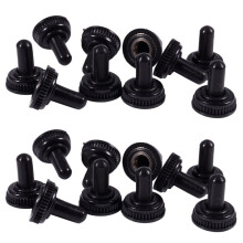 20 x Waterproof Toggle  Boot Cap Black Rubber Cover 6mm Diameter