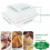 300Pcs Single Individual Cake Slice Boxes Dessert Containers Cheesecake Boxes Stackable Square Boxes Clear Food Boxes 9