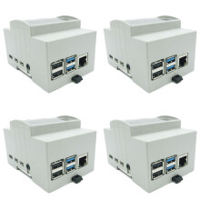 4X voor Raspberry Pi 4 Model B ABS Case Witte Behuizing Beschermhoes Behuizing voor Raspberry Pi 4B