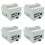 4X voor Raspberry Pi 4 Model B ABS Case Witte Behuizing Beschermhoes Behuizing voor Raspberry Pi 4B 1