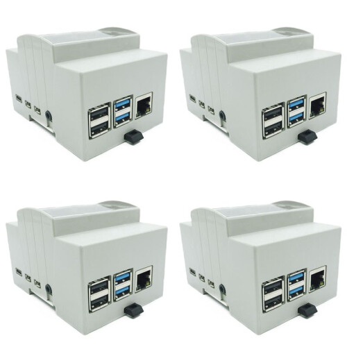 4X for Raspberry Pi 4 Model B ABS Case White Case Protective Case Enclosure for Raspberry Pi 4B