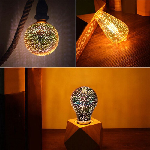 2X LED  3D Firework Effect LED Bulb LED Light Bulb Decoration Lamp 85-265V E27 Holiday Lights,A60 1