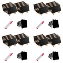 Chalkboard Label Schilder, 40 Pack Gerahmte Staffelei StäNder Holz Tafel für Buffet Essen Schilder, Hochzeit Tisch Karten
