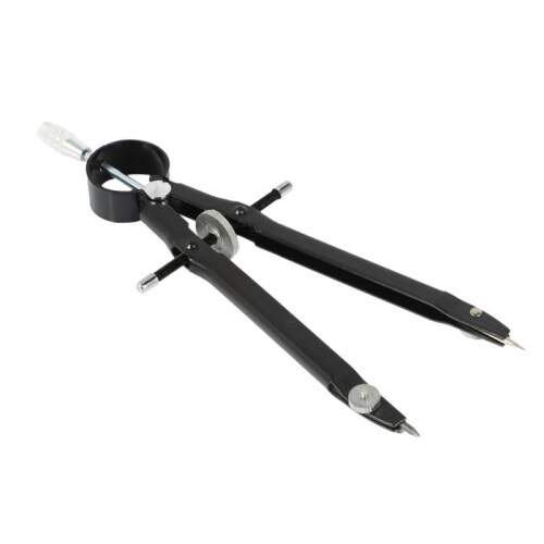 4X Compass Geometry Set with Lock, Math and Precision Compass, Metal and Durable for Drafting, Drawing, Measuring(Black) 2