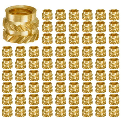 800Pcs M3 Thread Knurled Brass Threaded Heat Set Heat Resistant Insert Embedment Nut,M3X5X4,for 3D Printer Voron 2.4 Etc