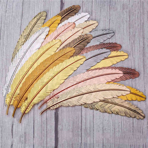 81 Pieces of Metal Bookmarks Feather Bookmarks Feather Bookmarks for Students 1